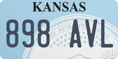 KS license plate 898AVL