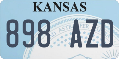 KS license plate 898AZD