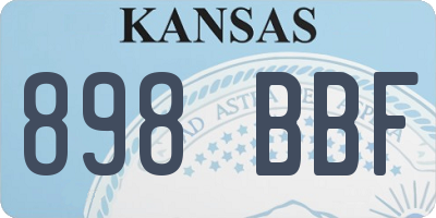 KS license plate 898BBF