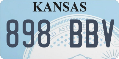 KS license plate 898BBV