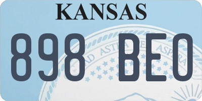 KS license plate 898BEO