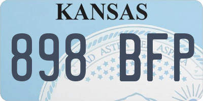 KS license plate 898BFP