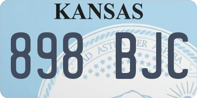 KS license plate 898BJC