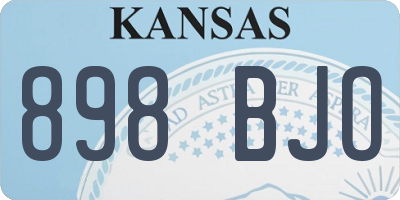 KS license plate 898BJO