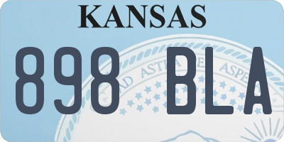 KS license plate 898BLA