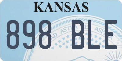 KS license plate 898BLE