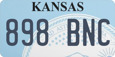 KS license plate 898BNC