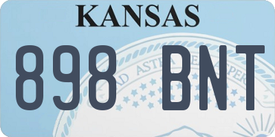 KS license plate 898BNT