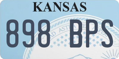 KS license plate 898BPS