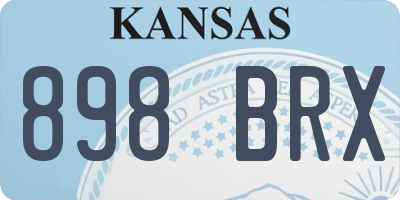 KS license plate 898BRX