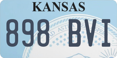 KS license plate 898BVI