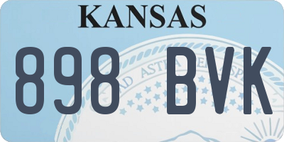 KS license plate 898BVK