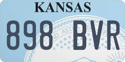 KS license plate 898BVR