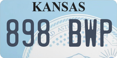 KS license plate 898BWP