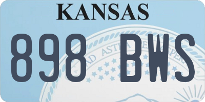 KS license plate 898BWS