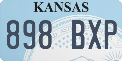 KS license plate 898BXP
