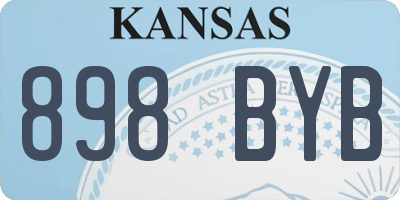KS license plate 898BYB