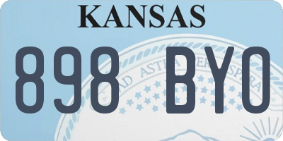 KS license plate 898BYO