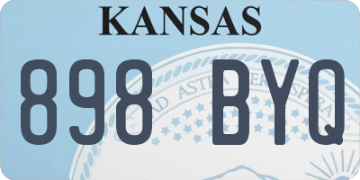 KS license plate 898BYQ