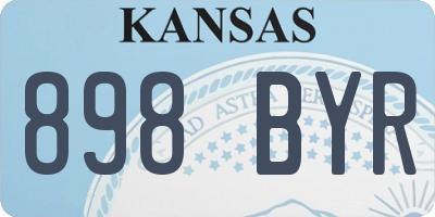 KS license plate 898BYR