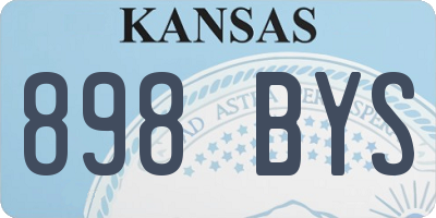 KS license plate 898BYS