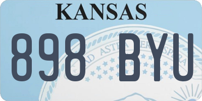 KS license plate 898BYU