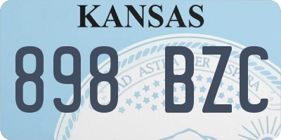 KS license plate 898BZC