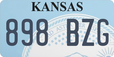 KS license plate 898BZG