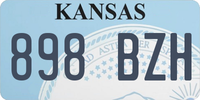 KS license plate 898BZH