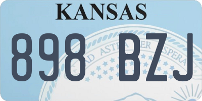 KS license plate 898BZJ