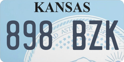 KS license plate 898BZK