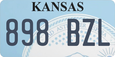 KS license plate 898BZL