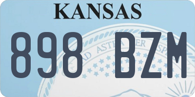 KS license plate 898BZM
