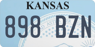 KS license plate 898BZN