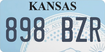 KS license plate 898BZR