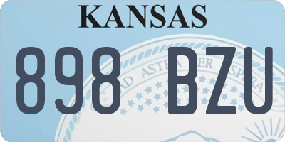 KS license plate 898BZU