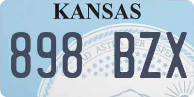 KS license plate 898BZX