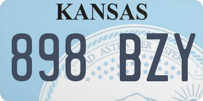 KS license plate 898BZY
