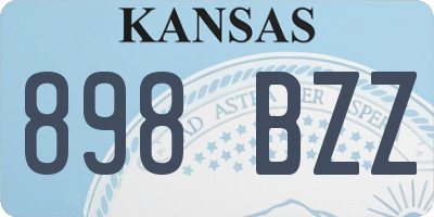 KS license plate 898BZZ
