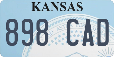KS license plate 898CAD