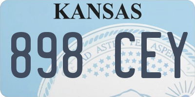 KS license plate 898CEY
