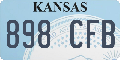 KS license plate 898CFB