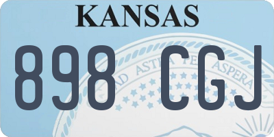 KS license plate 898CGJ