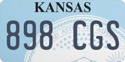 KS license plate 898CGS