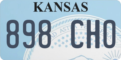 KS license plate 898CHO