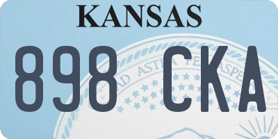 KS license plate 898CKA