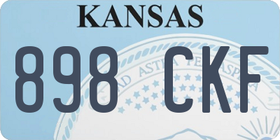 KS license plate 898CKF