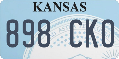 KS license plate 898CKO