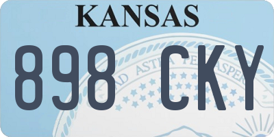 KS license plate 898CKY