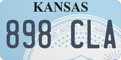 KS license plate 898CLA